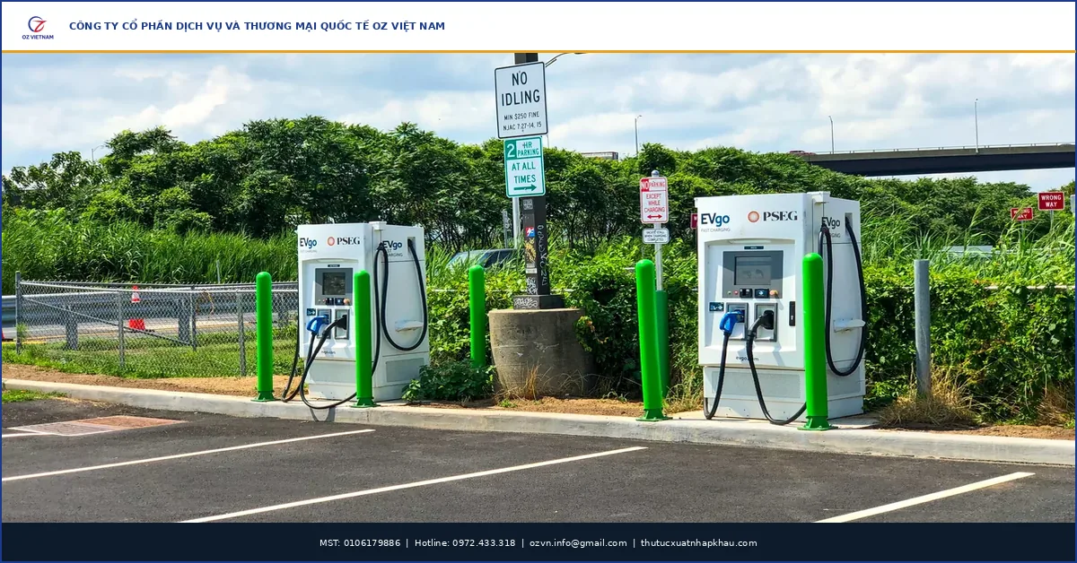 tram sac xe dien thuong mai DC 50kW OZ Viet Nam