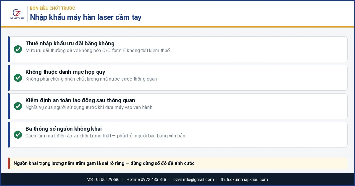 Bốn điều cần chốt trước khi nhập khẩu máy hàn laser cầm tay từ Trung Quốc
